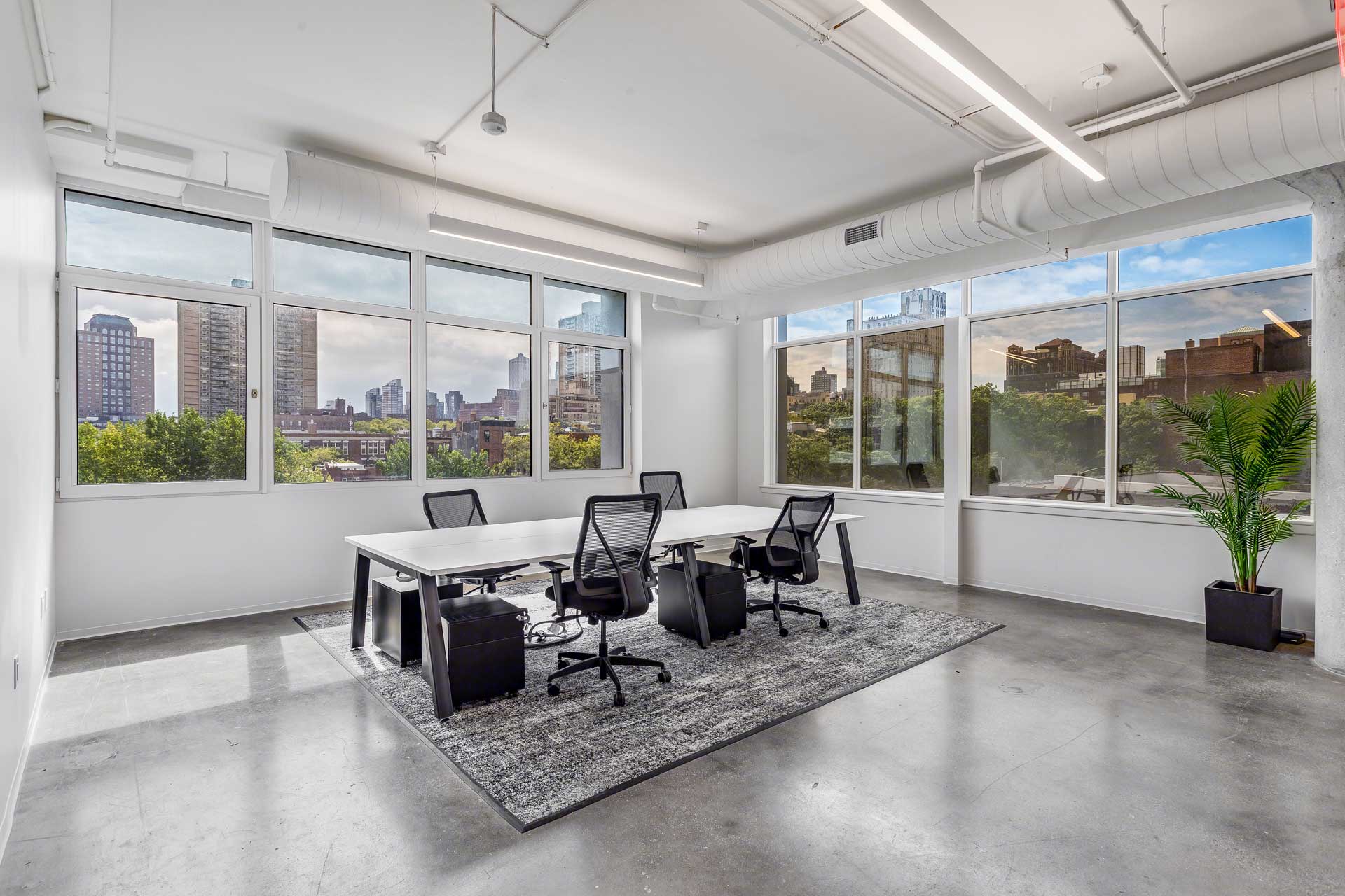 Interior spec suite conference room at Panorama Brooklyn